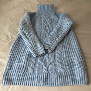 Baby Blue Knit Sweater Dress